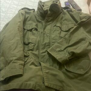 Olive Green Military Style Jacket